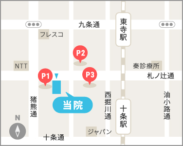本院駐車場イラストマップ