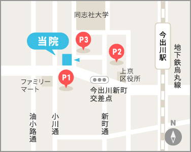 今出川院駐車場イラストマップ