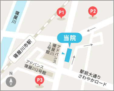 寝屋川院駐車場イラストマップ