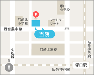 塚口院院駐車場イラストマップ