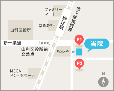 山科区椥辻院駐車場イラストマップ