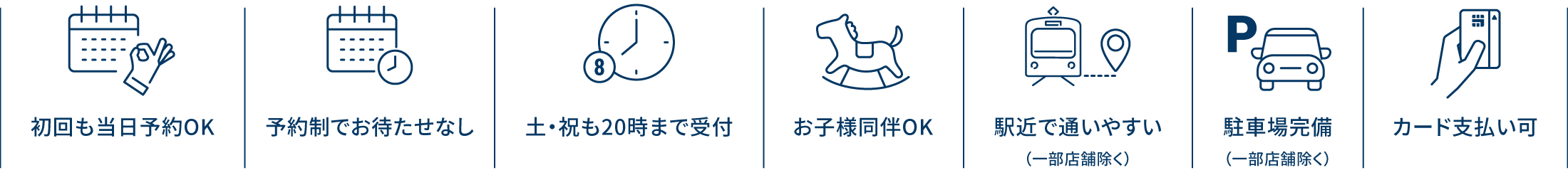 そのほかにも、快適な施術のための各種制度が充実！